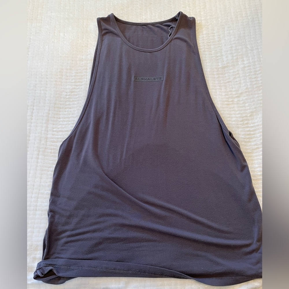 Mens Alphalete Athletics Aspire Union Cutoff - Quiet Shade